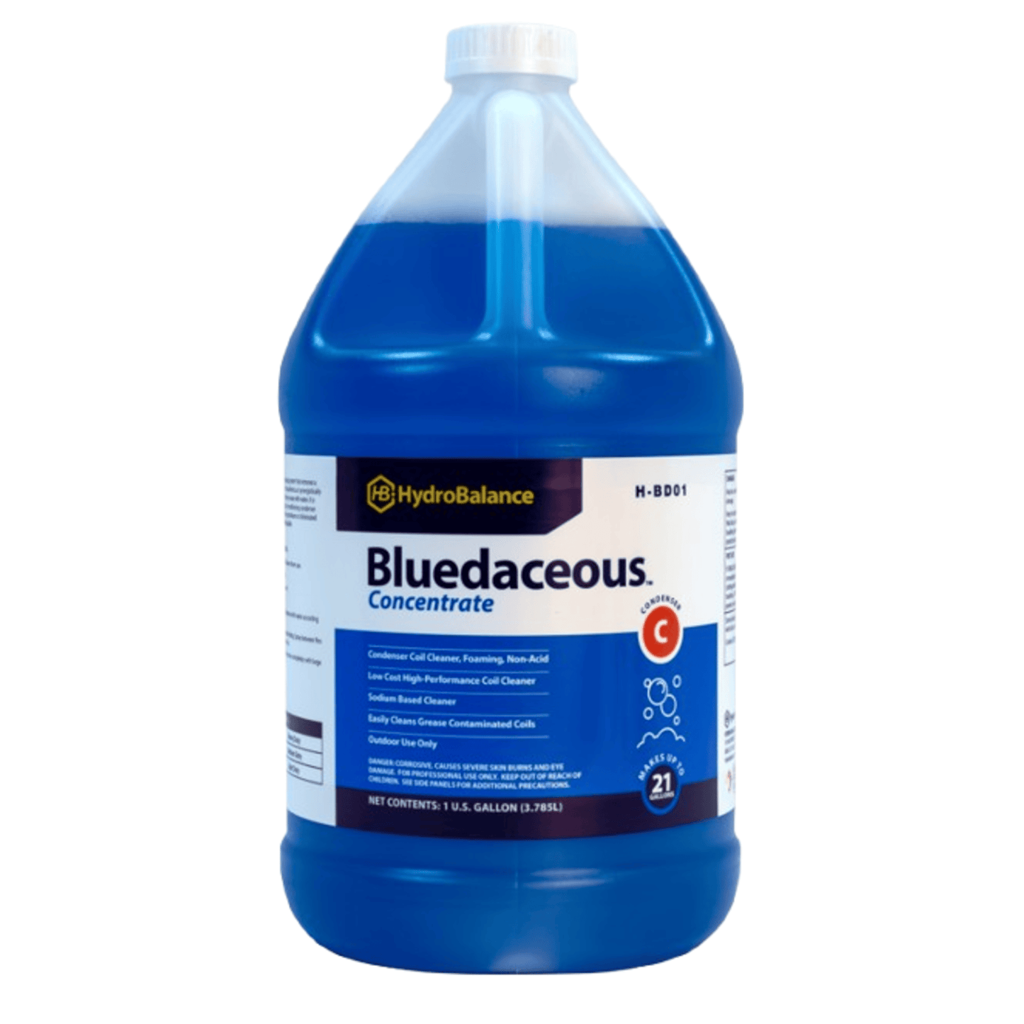 H-BD01 - HydroBalance - Bluedaceous Cond. Coil Cleaner 1 Gal Bottle, (4PK)