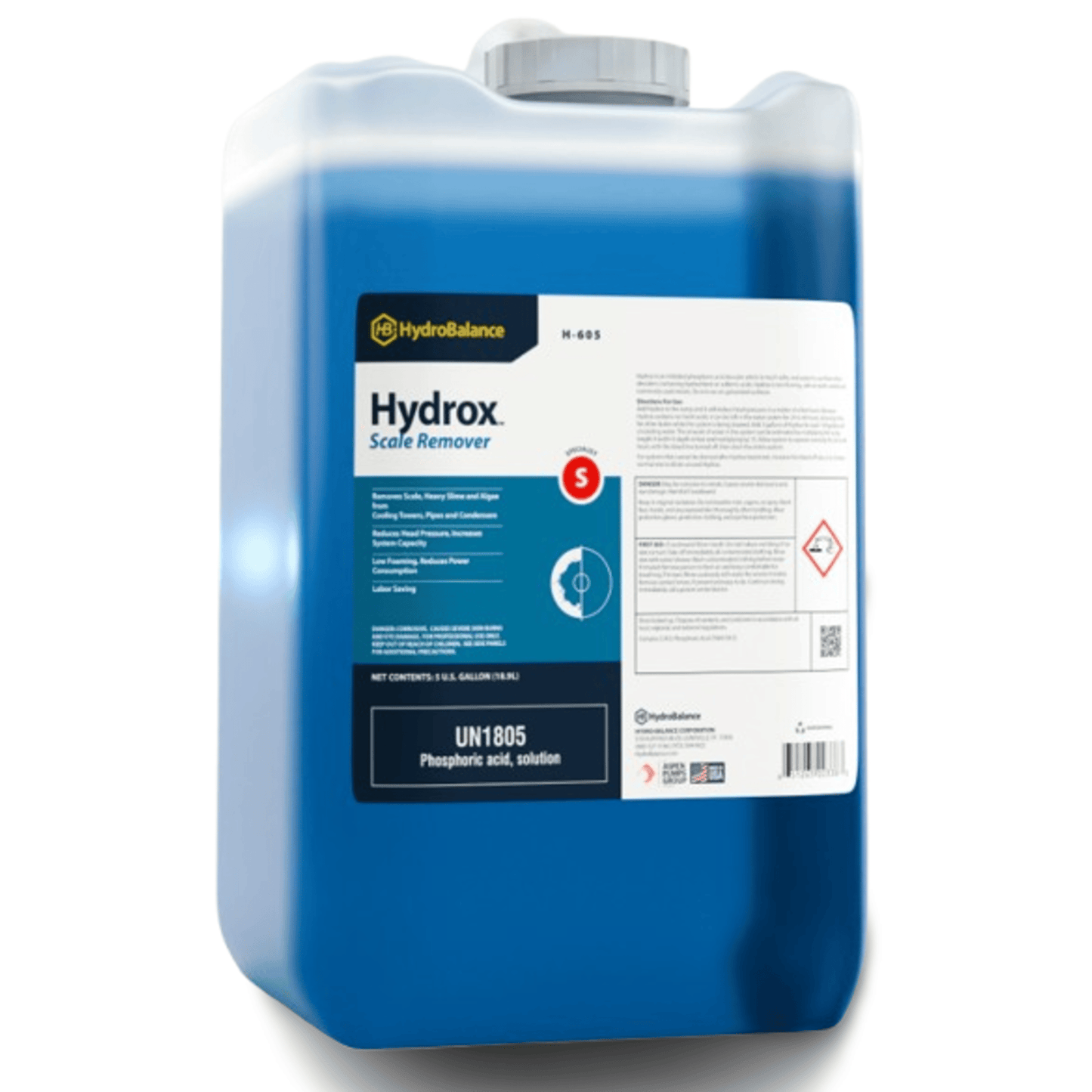 H-605 - HydroBalance - Hydrox 5-Gal Plastic Pail, (1EA)
