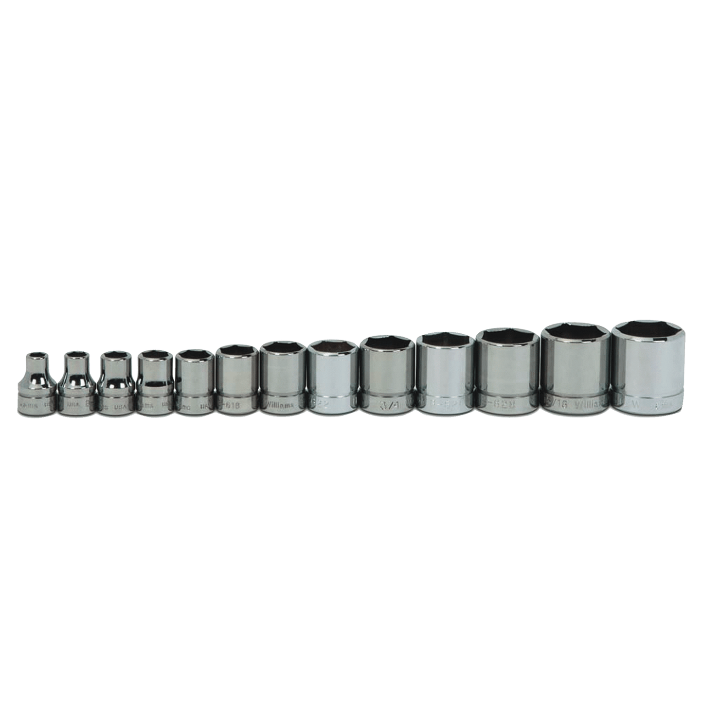 JHWWSB-13HRC - Williams - 13pc 3/8" Drive Shallow Socket Set 6-Pt