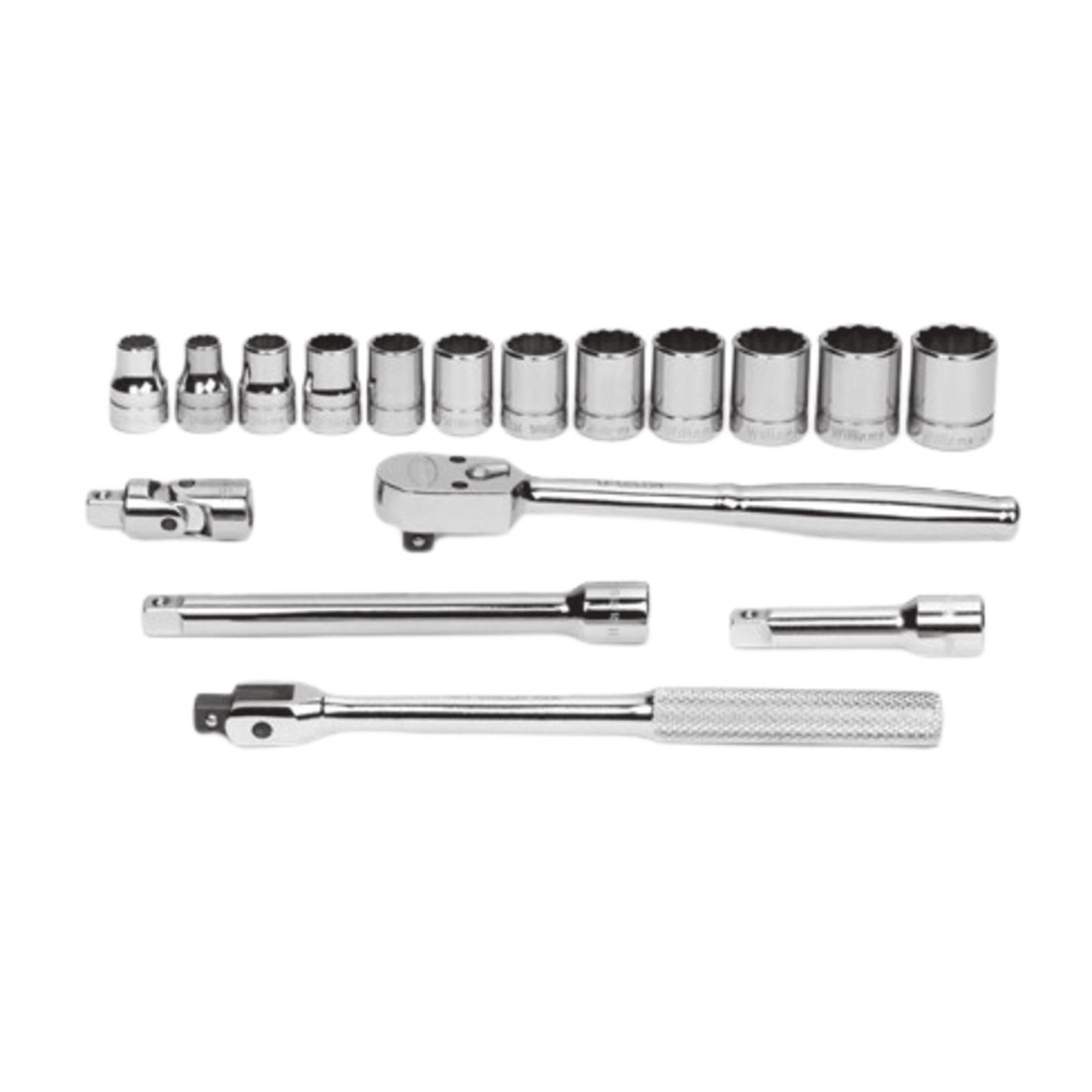 JHWMSB-17FTB - Williams - Socket and Drive Tool Set, 3/8" Drive 12-Point Metric Shallow 17pc