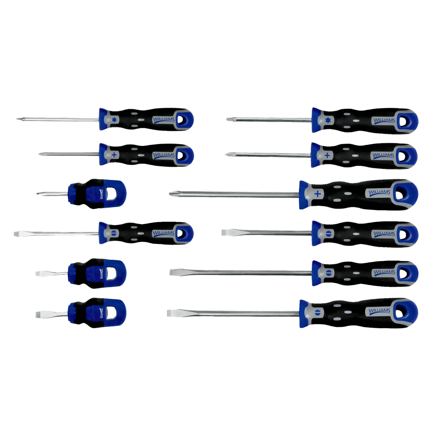 JHWSPRS-12CKPT - Williams - SUPERTORQUE™ Screwdriver Set (2 cabinet/4 keystone/4 Phillips/ 2 Torx)