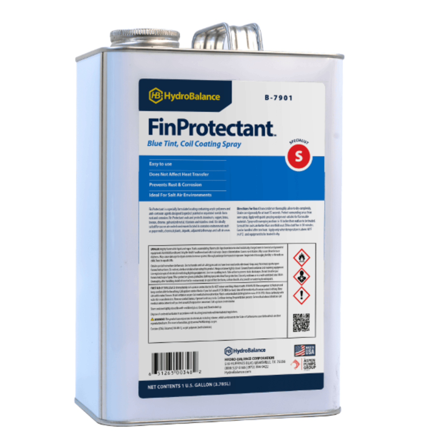 B-7901 - HydroBalance - Fin Protectant (Blue) 1 Gal Metal Can, (4PK)
