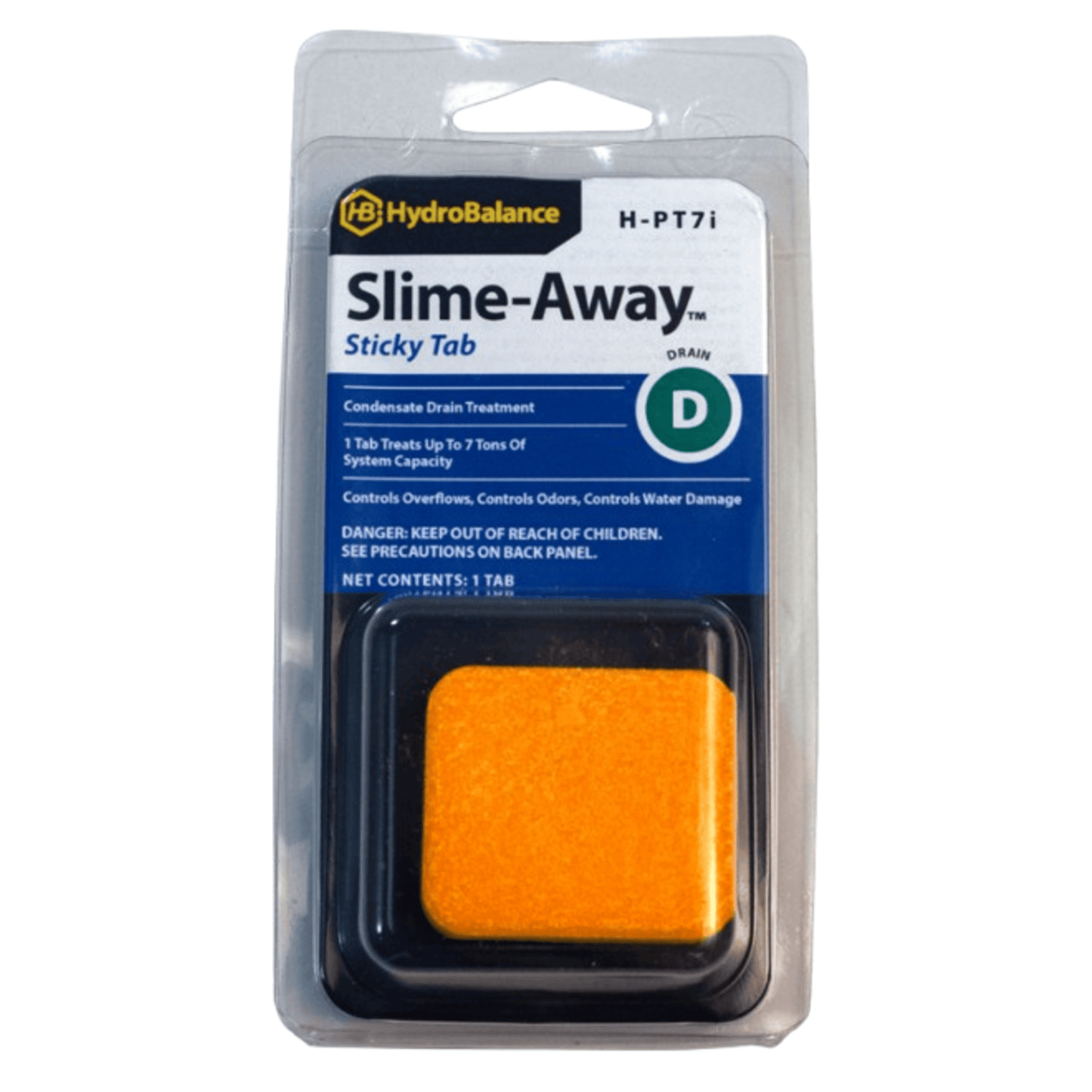 H-PT7I - HydroBalance - Slime-Away Sticky Tab (Yellow) 7-Ton Tab, Ind Pk, (6PK)
