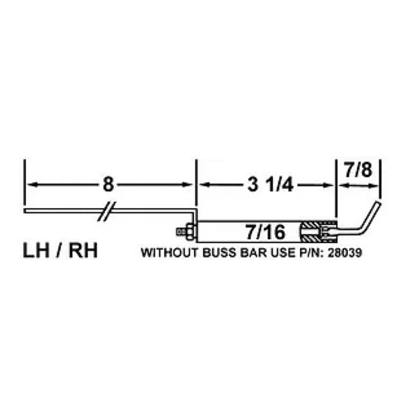 28039-02 - Crown - BLUE ANGEL LESS BUSS BAR 605F (2PK)