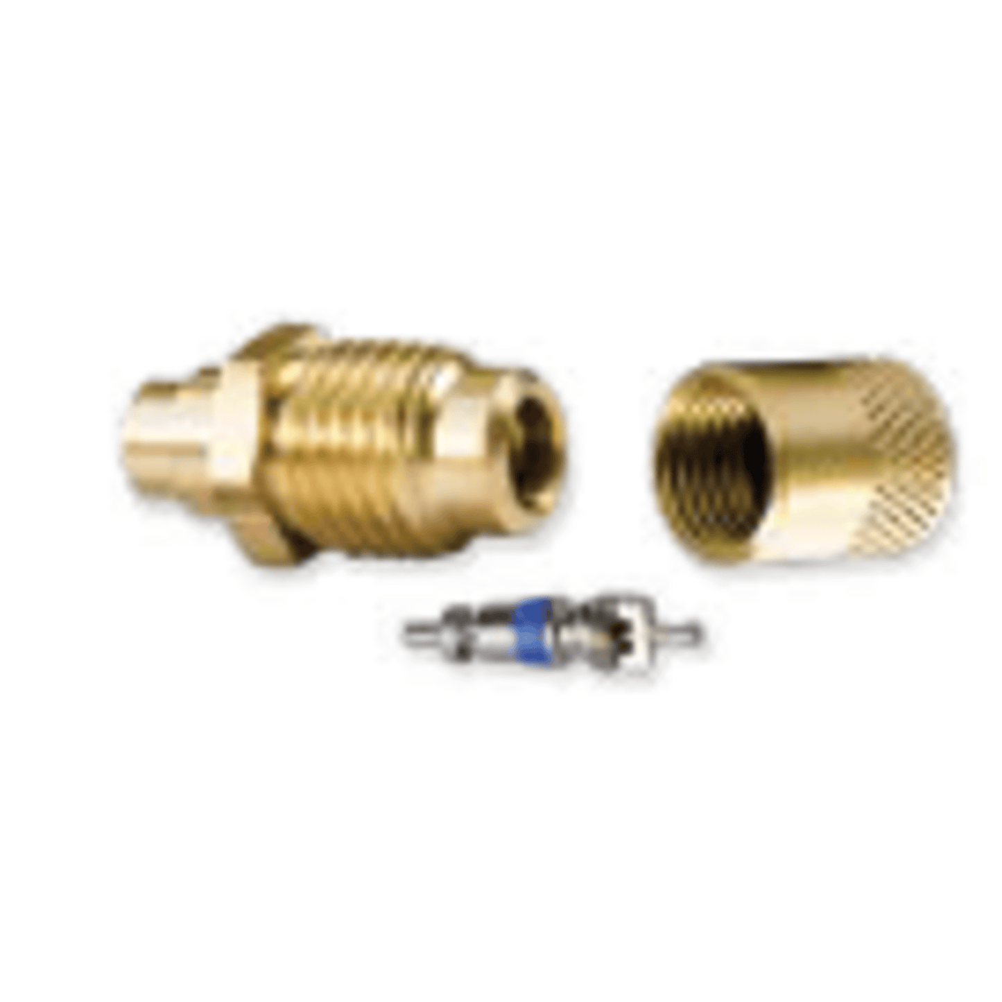 CD1200/6 - C&D - 1/4" m. flare access body, solder end has CD2245 brass cap and valve core 6PK