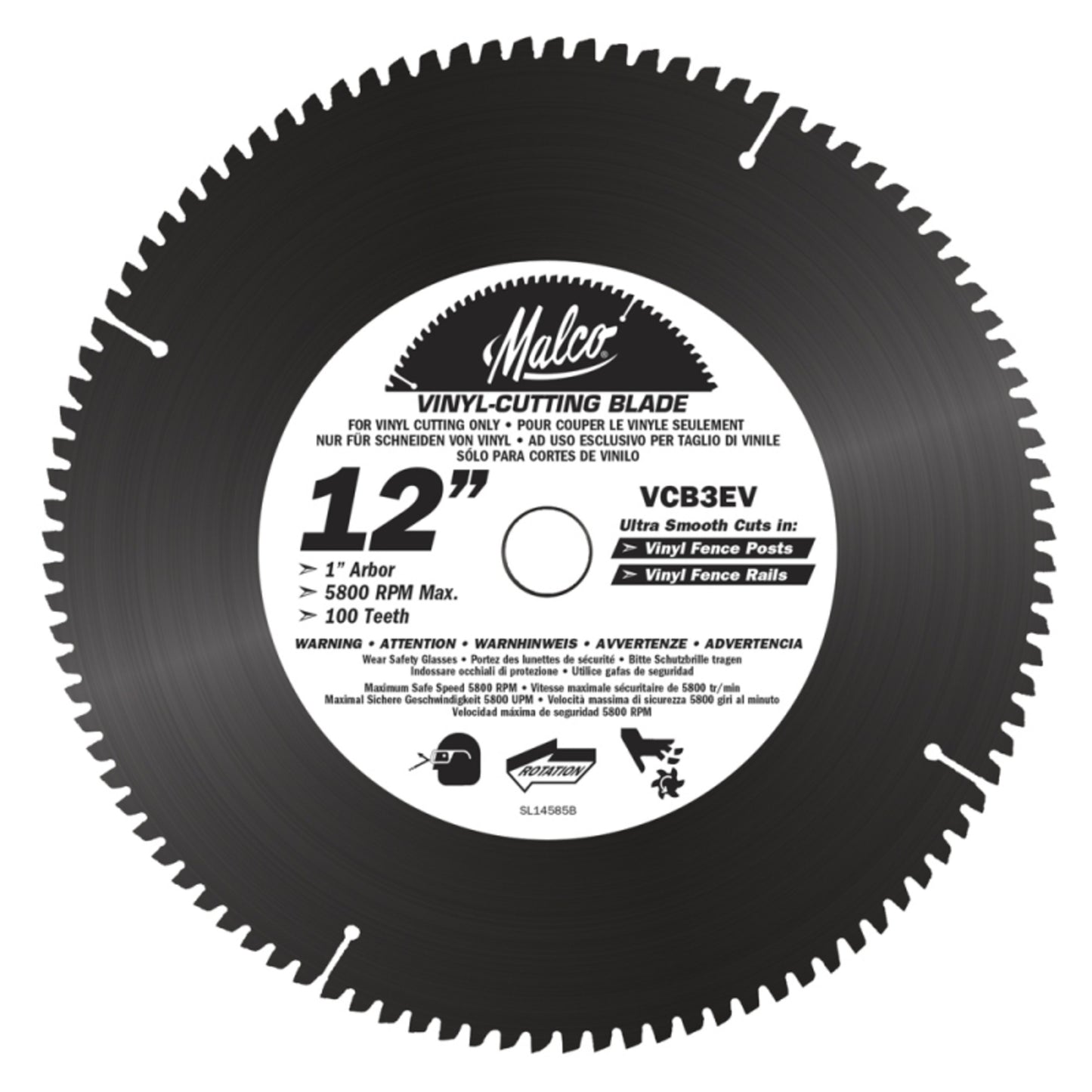 VCB3 EV - Malco - CIRC SAW BLD, VINYL FENCE 12" (1EA)