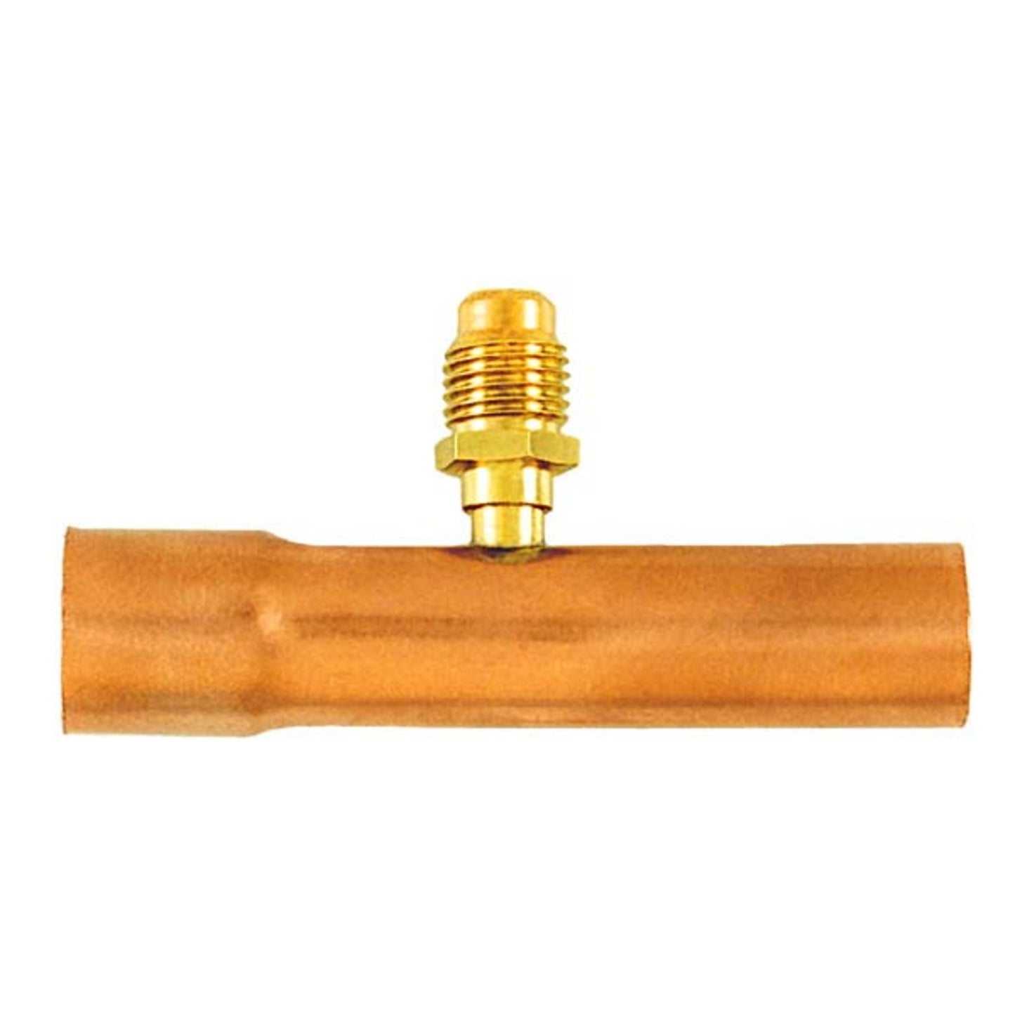 CD8427/2 - C&D - tee with 1/4" m. flare access on 1/2" OD x 3" copper tube, CD2250 2PK