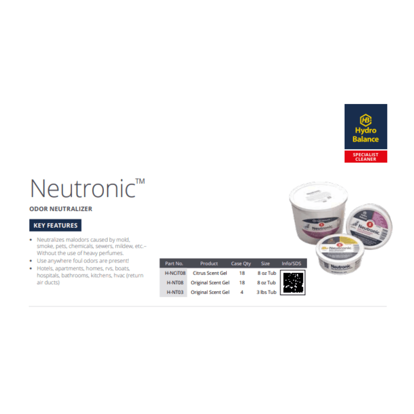 HydroBalance Neutronic™ Odor Neutralizer