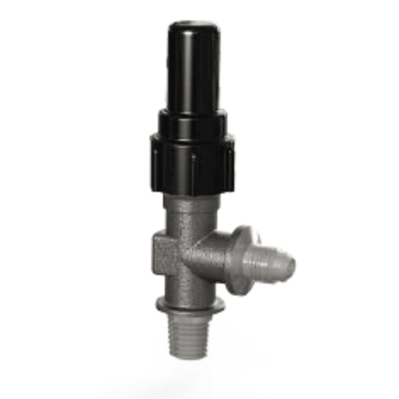7761 - Henry - 1/4 MPT X 1/4 Flare - Steel Seal Cap Angle Shut-Off Valves