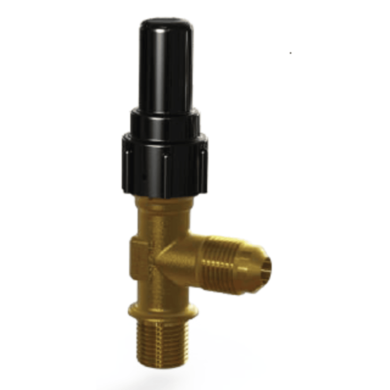 7763-B - Henry - 1/4 MPT x 3/8 FL - Brass Seal Cap Angle Shut-Off Valves