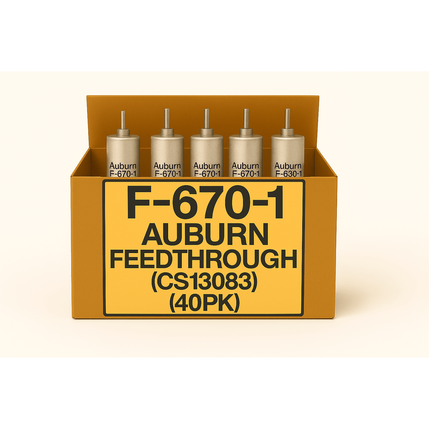 F-670-1 - Auburn - Feedthrough  (CS13083) (40PK)