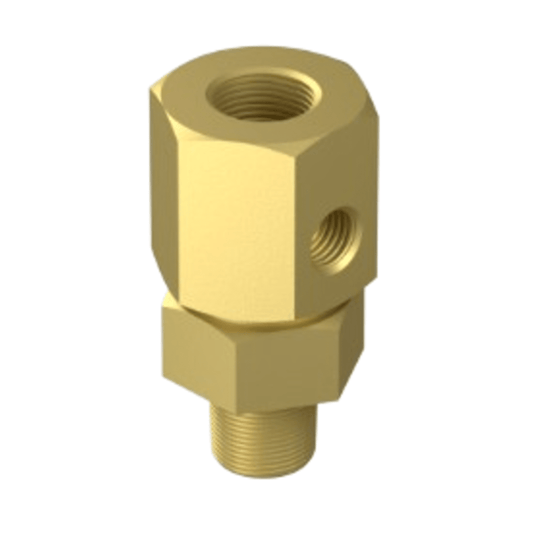 Henry 5525-300-CE, Rupture Disc Assembly (Brass), Inlet 3/8" MPT - Outlet 3/8" FPT