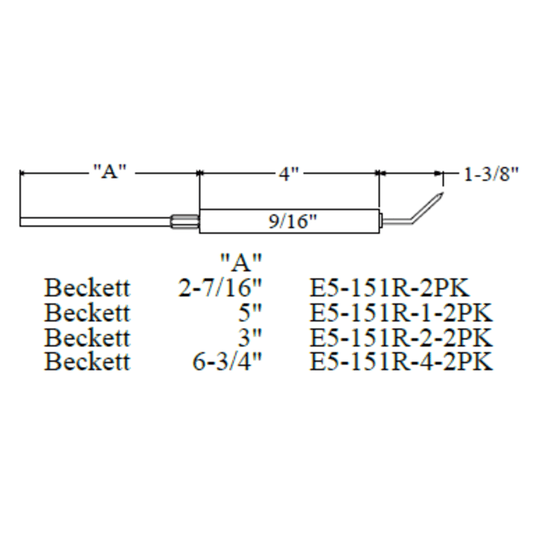 Westwood 151R-1 Beckett Electrode 2pk