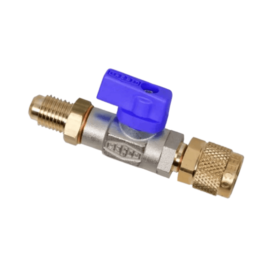 Refco 4493525, CA-1/4"SAE-B, Ball valve 1/4" SAE X 1/4" SAE, blue