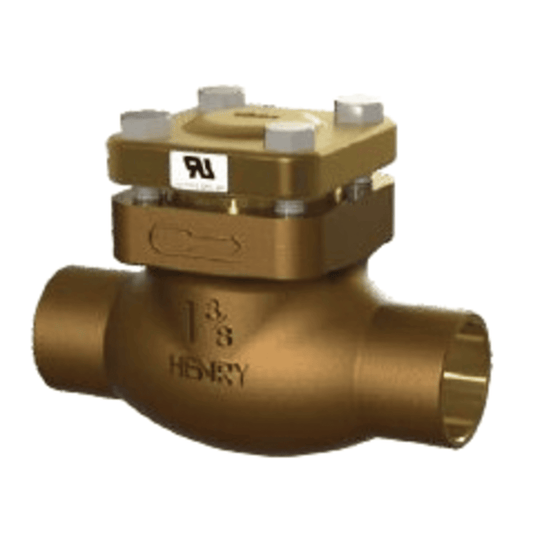 Henry 205-1-3/8, Check Valve, Brass Globe Type for Discharge Line, 1-3/8 ODS