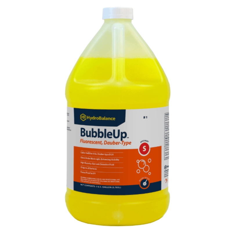 B1  -  HydroBalance - Bubble-Up Fluorescent Leak Det 1 Gal Bottle, (4PK)