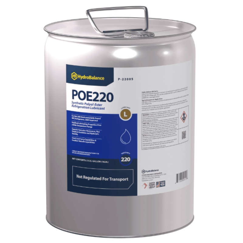 P-22005  -  HydroBalance - ISO 220 Polyol Ester Ref Lube 5-Gal Metal Pail, (1EA)