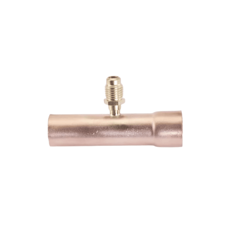 CC8429 - C&D - tee with 1/4" m. flare access on 3/4" OD x 3" copper tube, CD2245 1EA