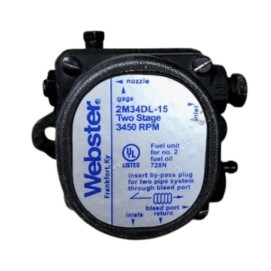 Webster 2M34DL-15, Two Stage Pump 3450 RPM