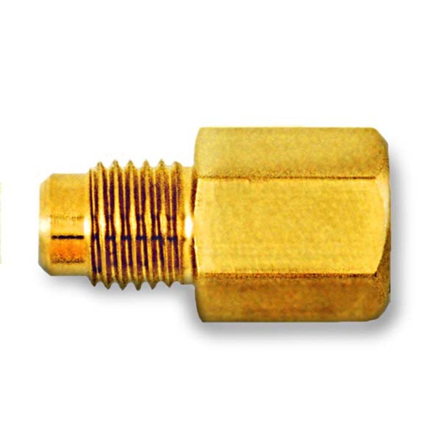 CD1450/2 - C&D - adapter- 1/4" m. flare access w/ valve core x 1/4" f. flare w/ copper gasket 2PK