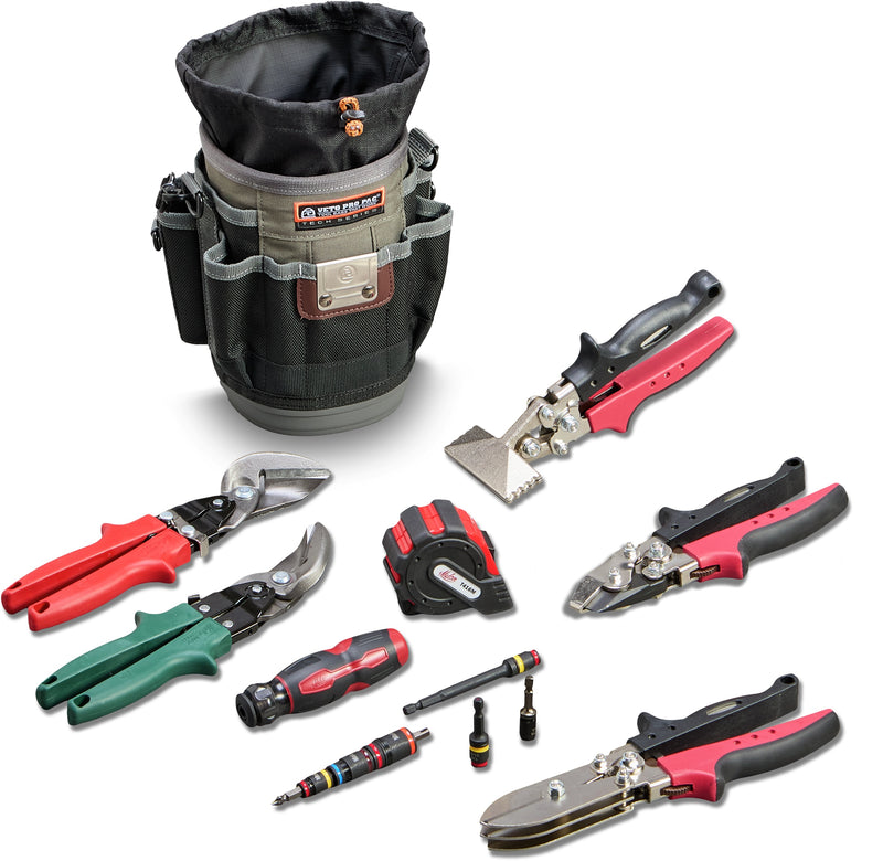 BPRO2 - Malco - HVAC Sheet Metal Pro Bucket Kit with Veto® Pro Pac UB3B Utility Bag