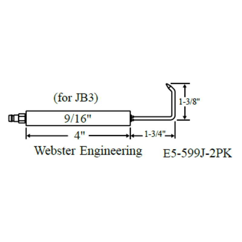 E5-599J-2PK - Westwood - 599J, Webster Eng. Electrode for JB3 2pk
