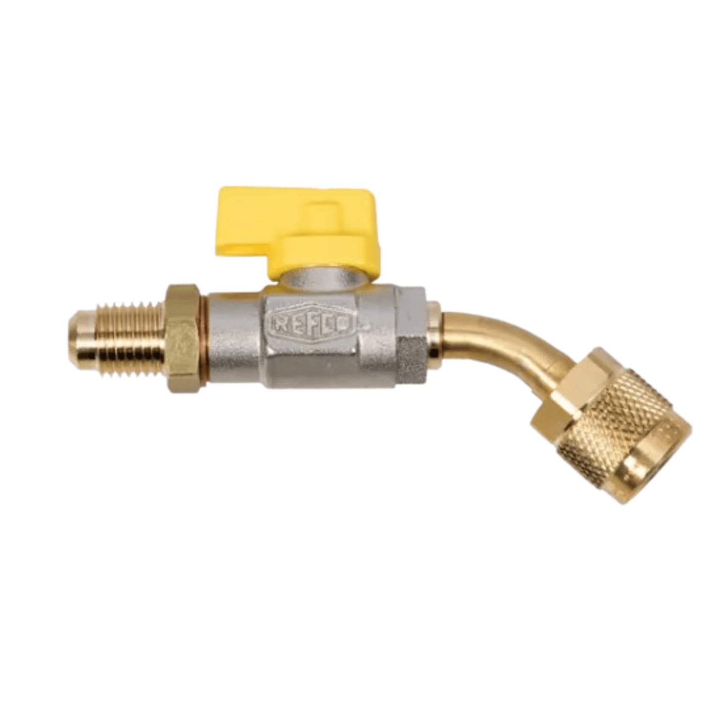 Refco 4493738, CA-1/4"SAE-Y, Ball valve 1/4" SAE X 1/4" SAE, yellow