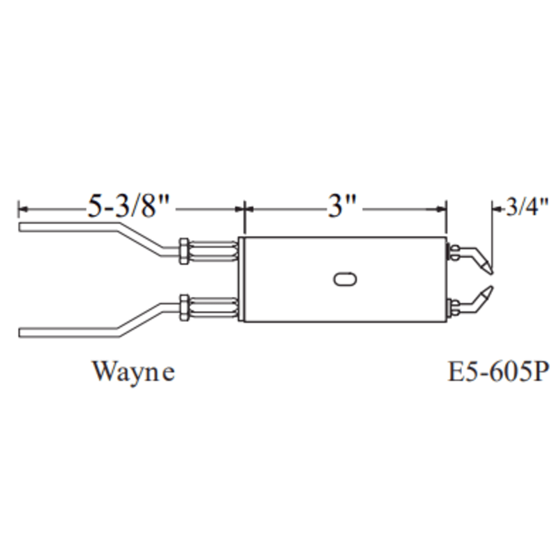 100989-061  - Wayne Electrode CUT BB TO 5 3/8" 2pk (Crown Replacement for WP-E5-605P)