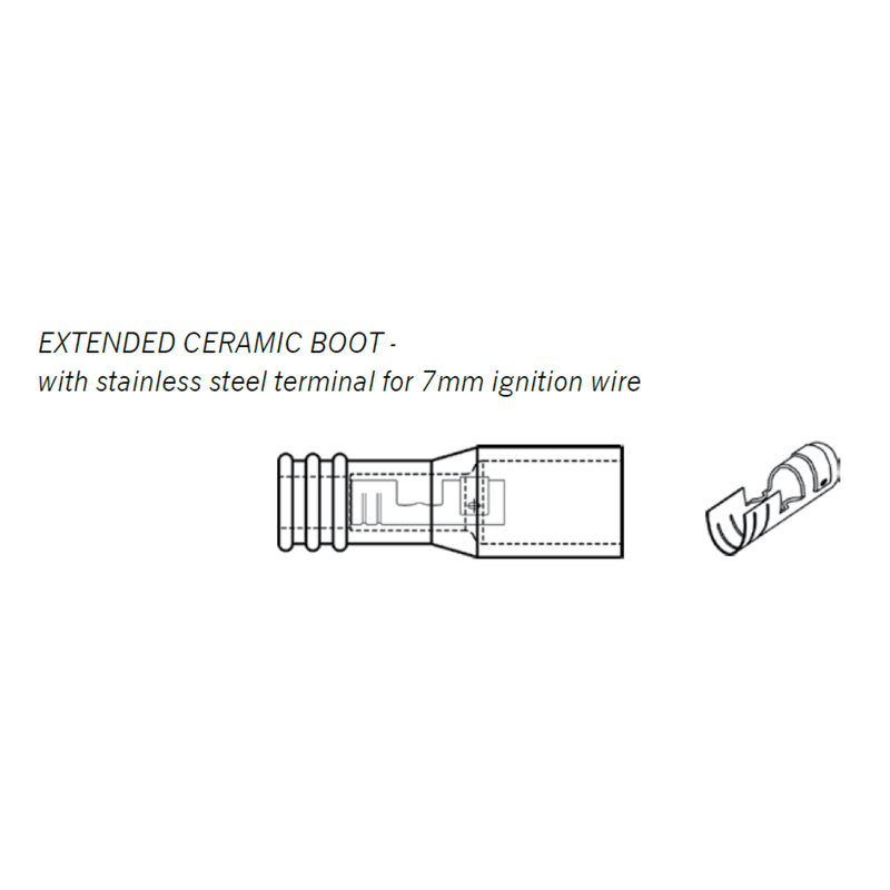 E9-ECF - Westwood - RAJAH ECF Straight Ceramic Boot w/terminal 1pk