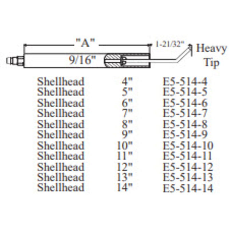 E5-514-10-2PK - Westwood - 514-10, Shellhead Electrode 2pk