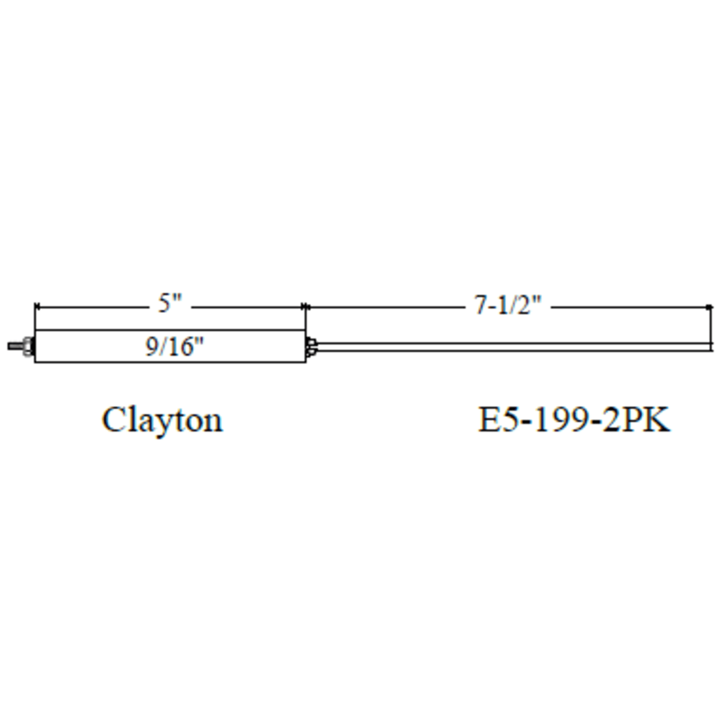 Westwood 199 Clayton Electrode 2pk