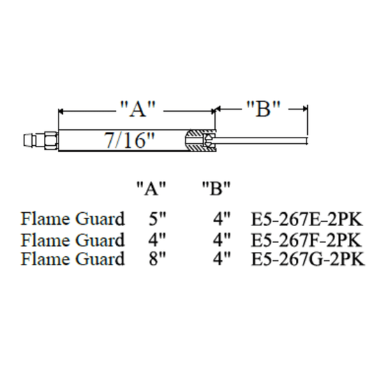 Westwood 267F Flame Guard Electrode 2pk