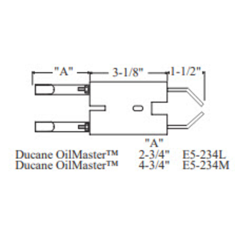 B0811114 - Ducane Electrode 1pk (Crown Replacement for WP-E5-234L)