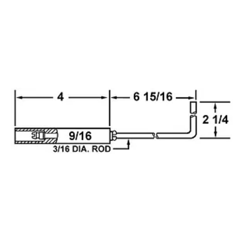 27145 - Crown - RAY OIL BURNER  CR 30 * 51703-1  FLAME ROD 16050 (1EA) ( Westwood WP-E5-503E)
