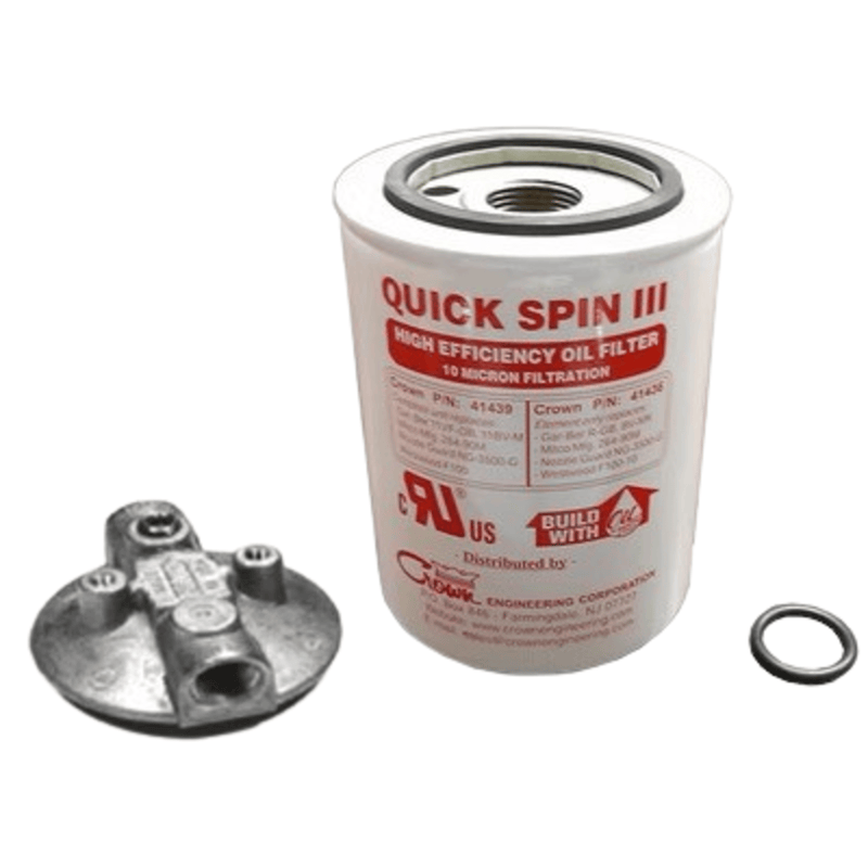 CRO-41439 / WP-F100 - Crown - Spin-On Filter Complete, Epoxy Inside, 10 Micron Media