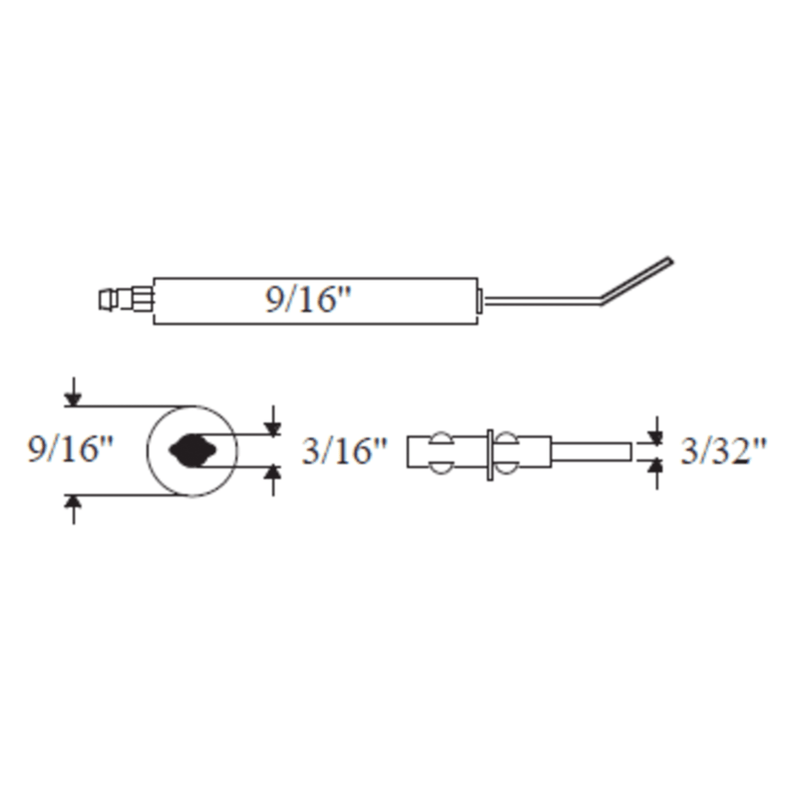 CRO-05080-02 / WP-E5-2M8-2PK - Crown - Electrode Type 2M 8" x 9/16" OD 2pk