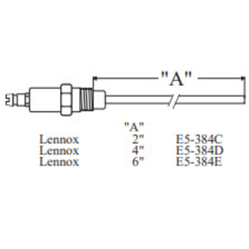 E5-384C-1PK - Westwood - 384C, Lennox Electrode 1pk