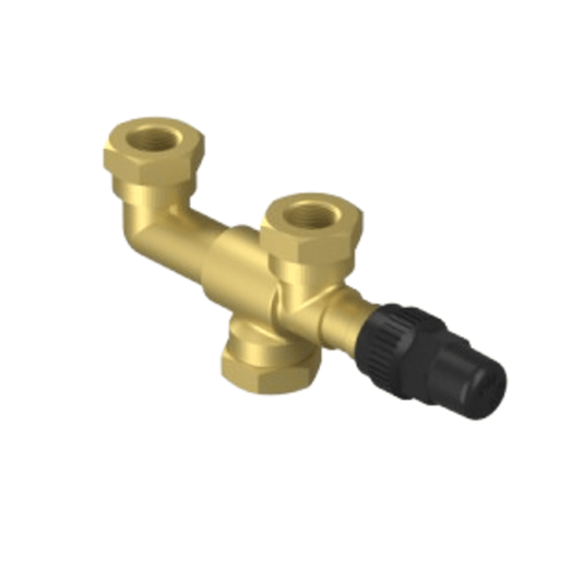 Henry 925, Three Way Valve, Packed Stem Dual Shut-Off - Brass, 1/2 FPT