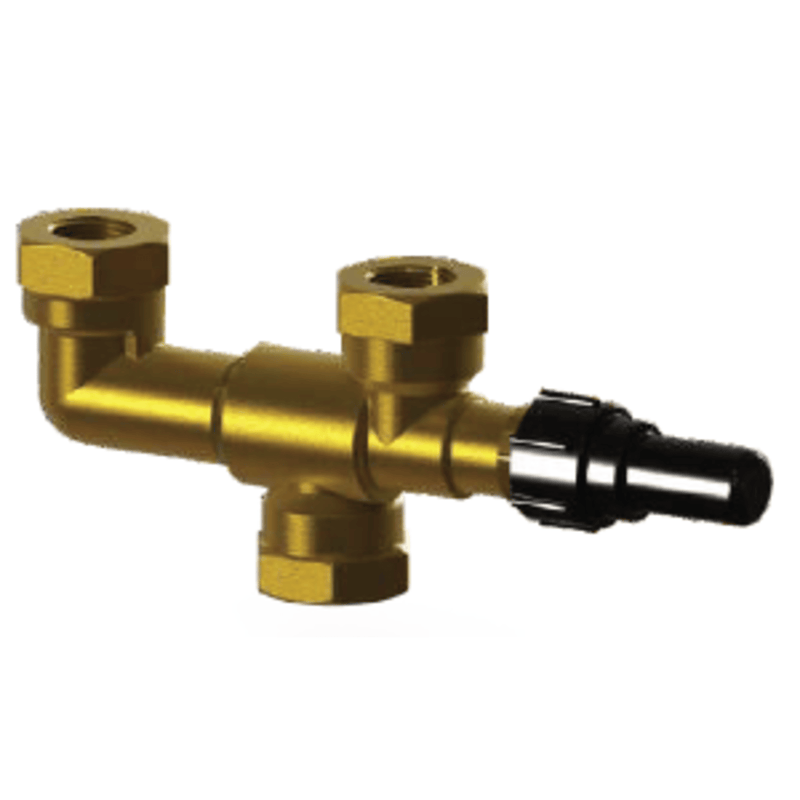 923 - Henry - 3/8 FPT - 9.525mm  - Packed Stem Dual Shut-Off - Brass