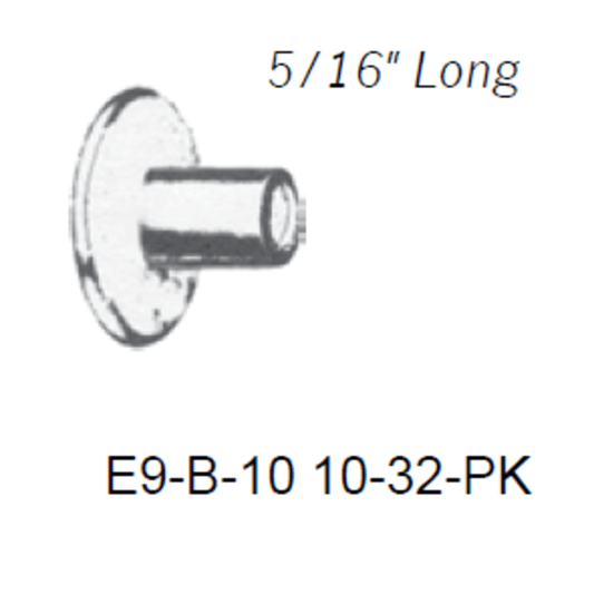 Westwood RAJAH B-10 10-32 Button contact, brass, 5/16” long 10pk