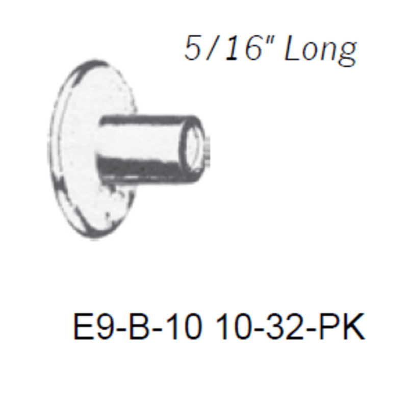 E9-B-10-1032PK - Westwood - RAJAH B-10 10-32 Button contact, brass, 5/16” long 10pk