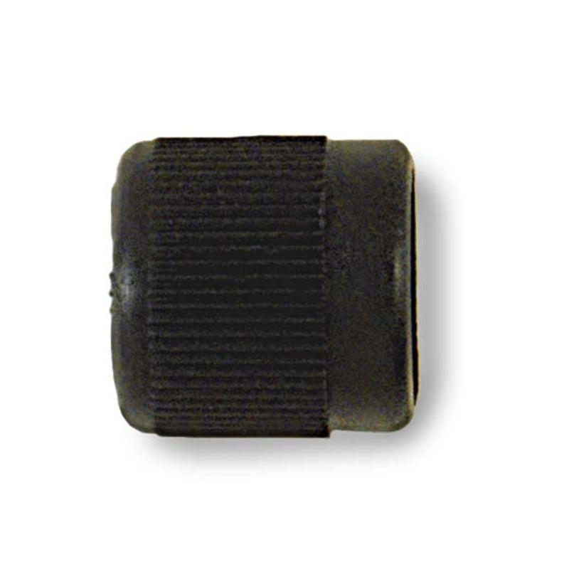 CD2210/25 - C&D - 1/4 flare cap, round black glass-filled nylon w/ neoprene o-ring seal 25PK