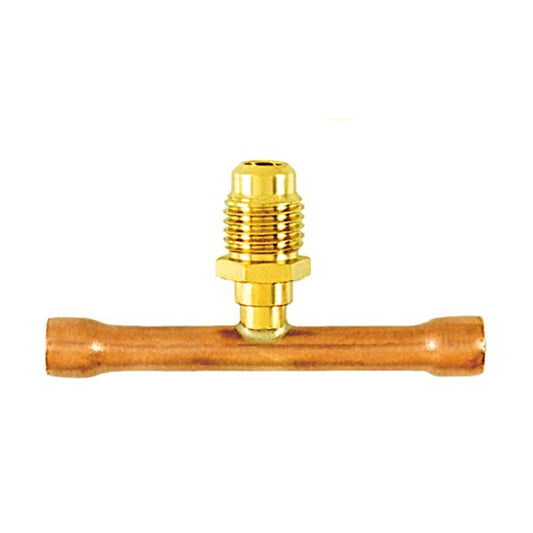 CC8414/2 - C&D - tee with 1/4" m. flare access on 1/4" copper tube, CD2245 2PK