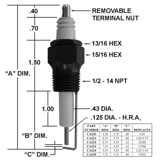 CA231 - Igniter/Replaces I-25-3