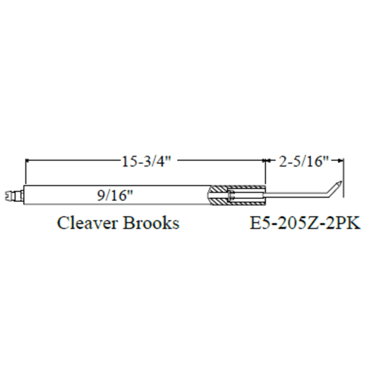 Westwood 205Z Cleaver Brooks Electrode 2pk