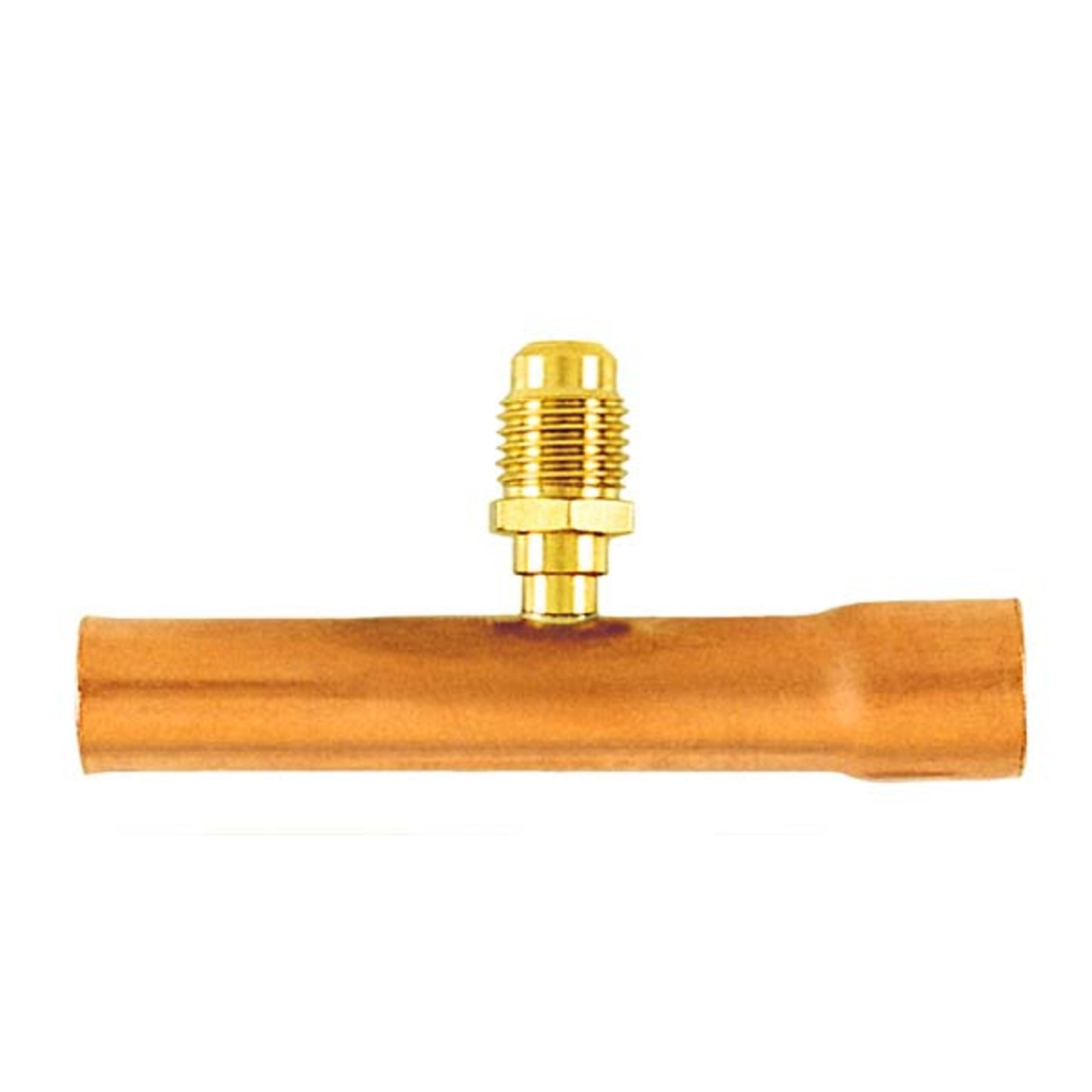 CD8429 - C&D - tee with 1/4" m. flare access on 3/4" OD x 3" copper tube, CD2250 1EA