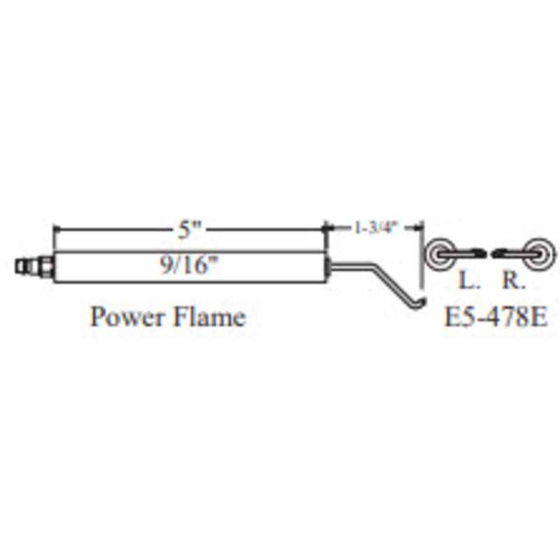 E5-478E-2PK - Westwood - 478E, Power Flame Electrode 2pk