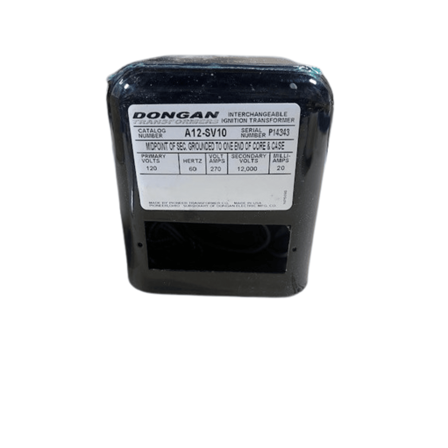 A12-SV10 - Dongan - A12-SV10, Ignition Transformer P120 S12000 MD PT GRD