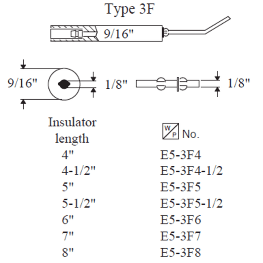 E5-3F7-2PK - Westwood - Type 3F Electrode, 7” 2pk