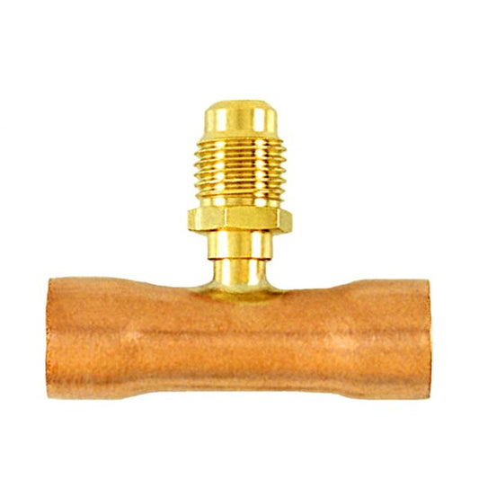 CC8412/2 - C&D - tee with 1/4" m. flare access on 1/2" copper tube, CD2245 2PK
